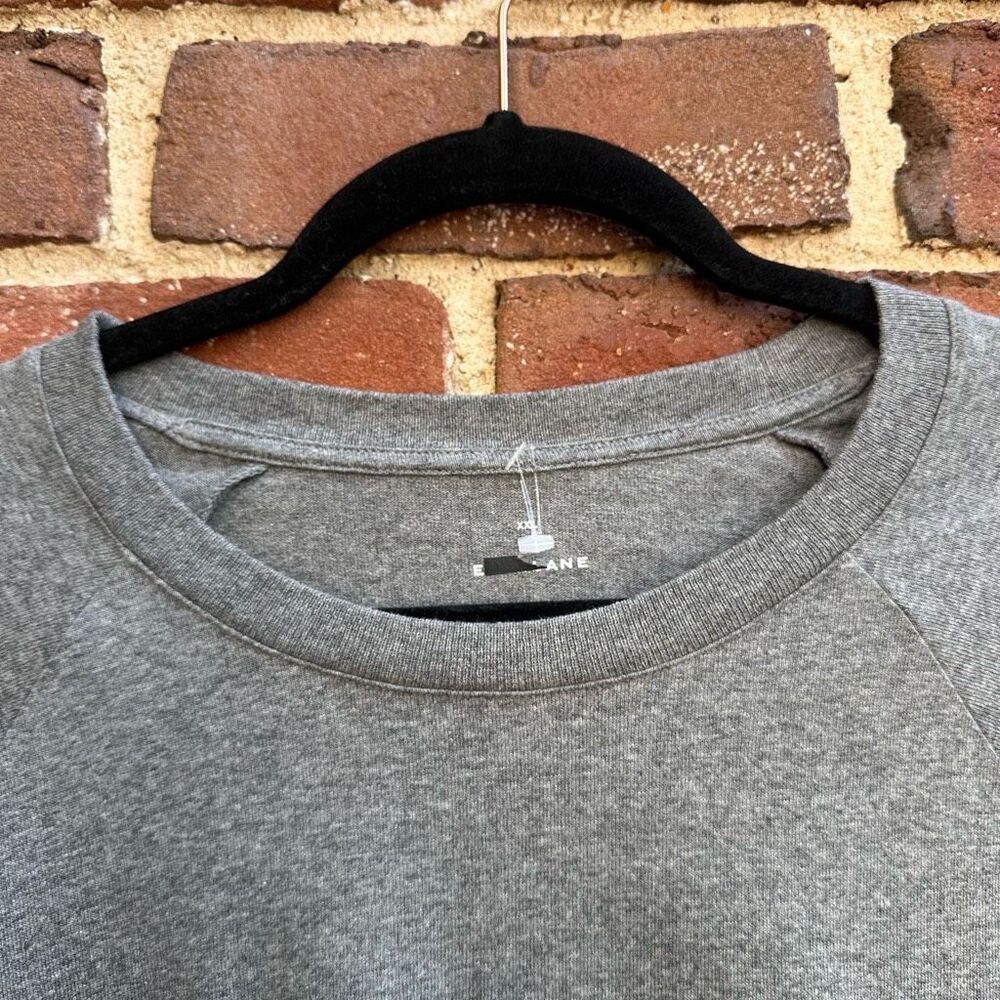 Everlane $58 Raglan Crew Neck Long Sleeve T Shirt Gray Men’s XXL NEW - Picture 4 of 9